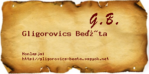 Gligorovics Beáta névjegykártya
